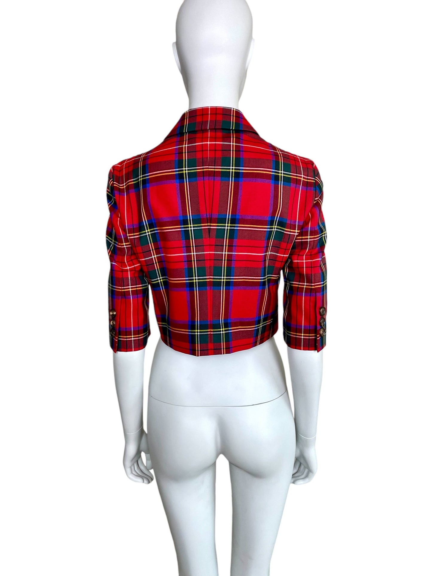 Moschino Cheap and Chic plaid cropped jacket