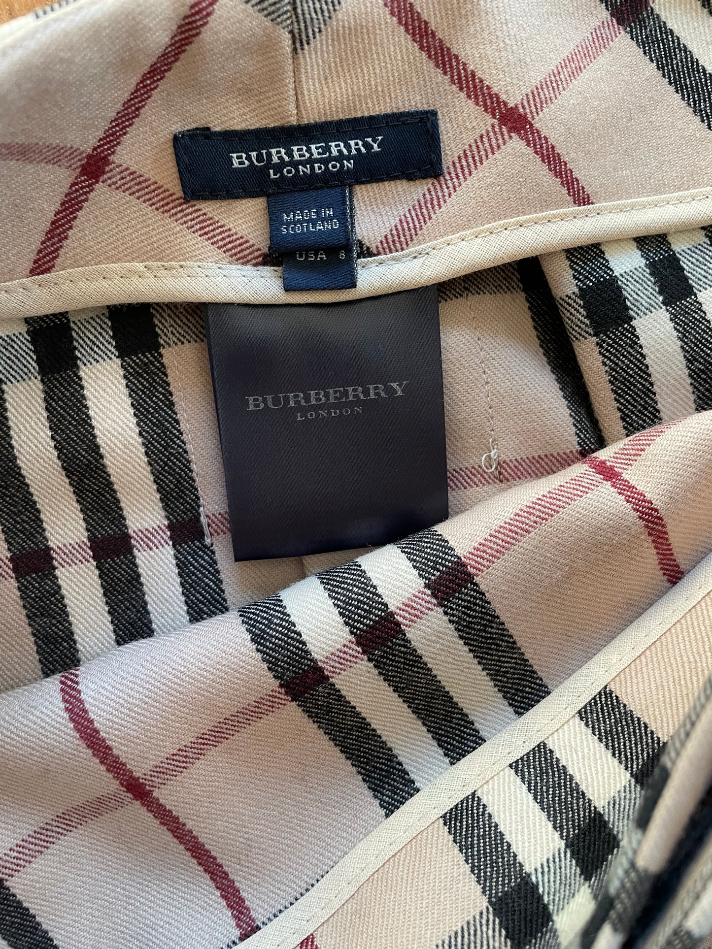Burberry nova check midi skirt