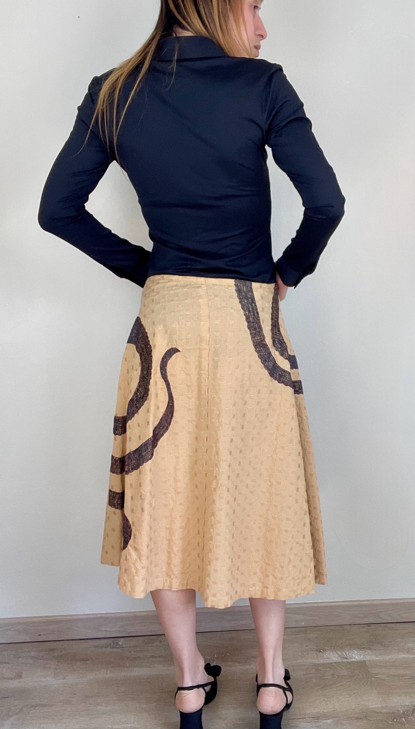 Dries Van Noten Spring Summer 2003 wrap asymmetrical skirt