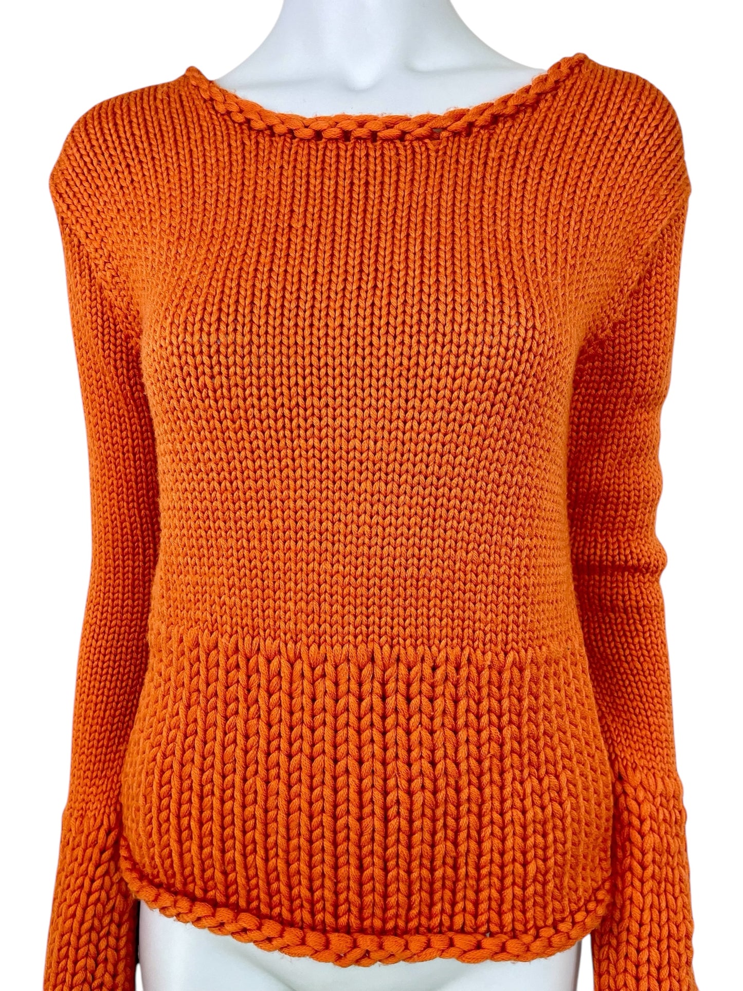 Alberta Ferretti Philosophy orange wool knitted sweater