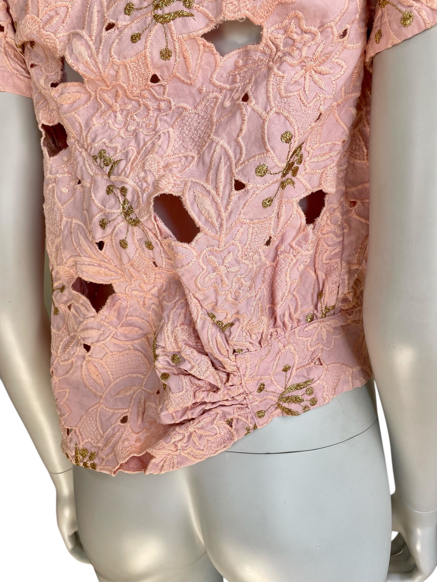 Dries Van Noten Spring Summer 2003 embroidered cut out wrap top