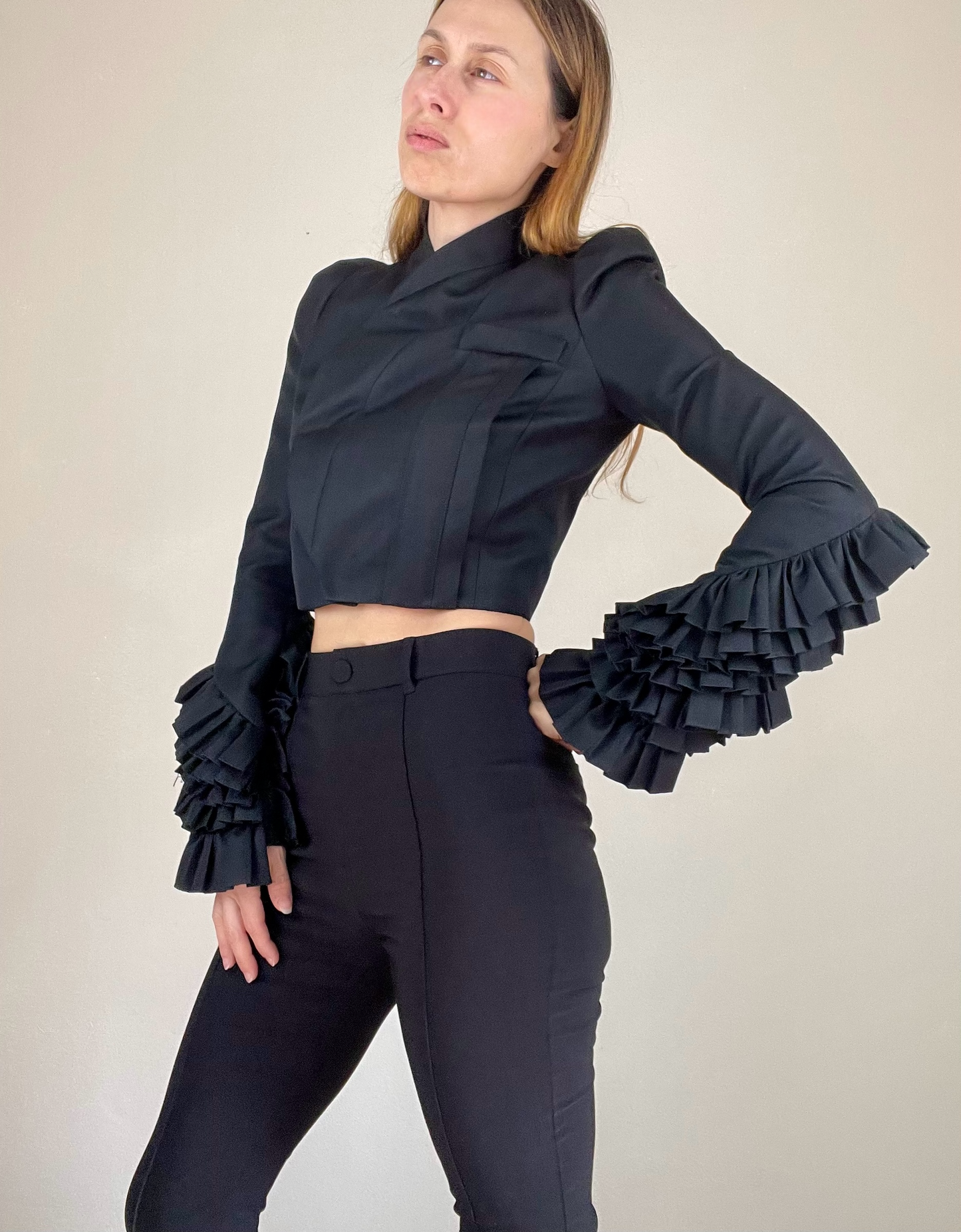 Givenchy Fall Winter 2008 black cropped jacket