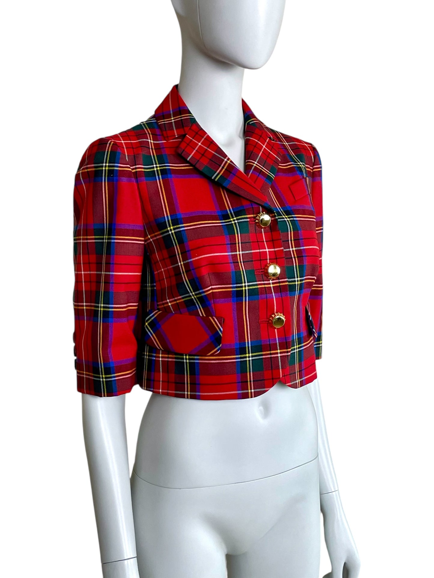 Moschino Cheap and Chic plaid cropped jacket