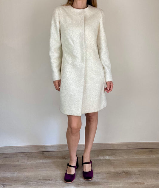 Prada Fall Winter 1998 ivory overcoat