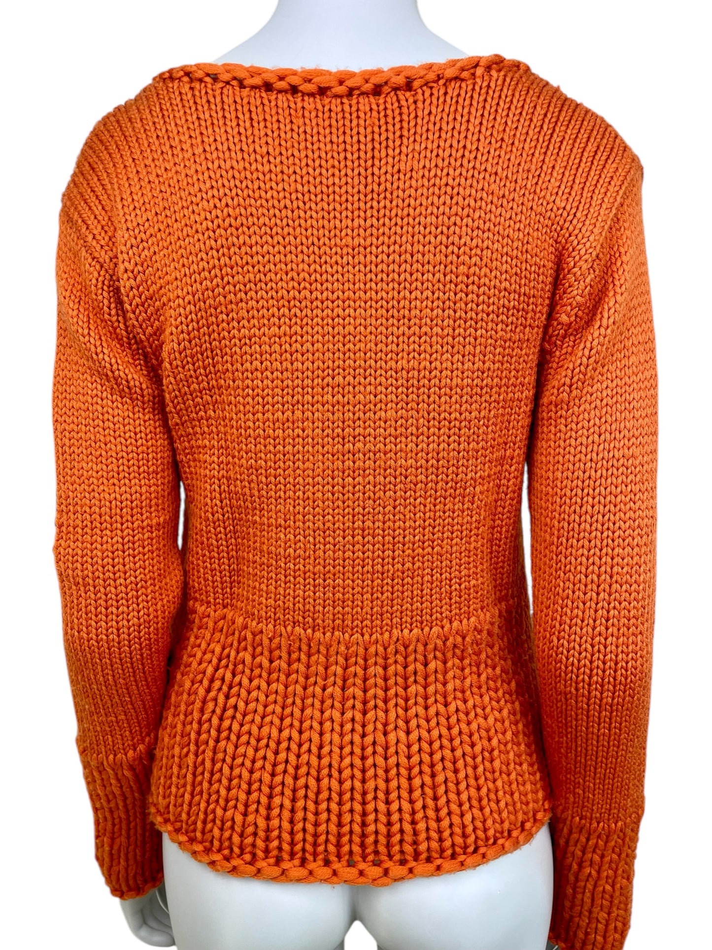 Alberta Ferretti Philosophy orange wool knitted sweater