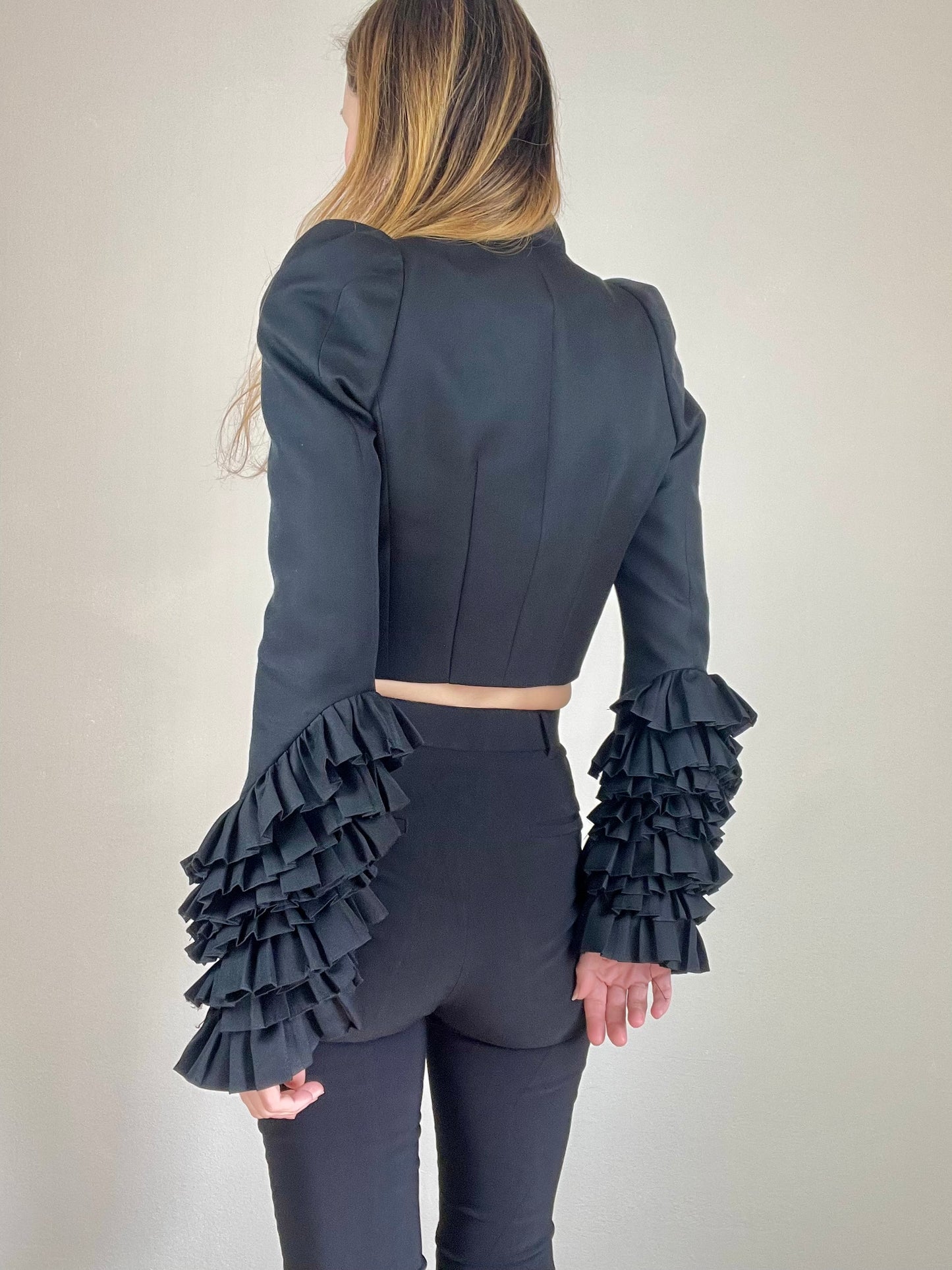 Givenchy Fall Winter 2008 black cropped jacket