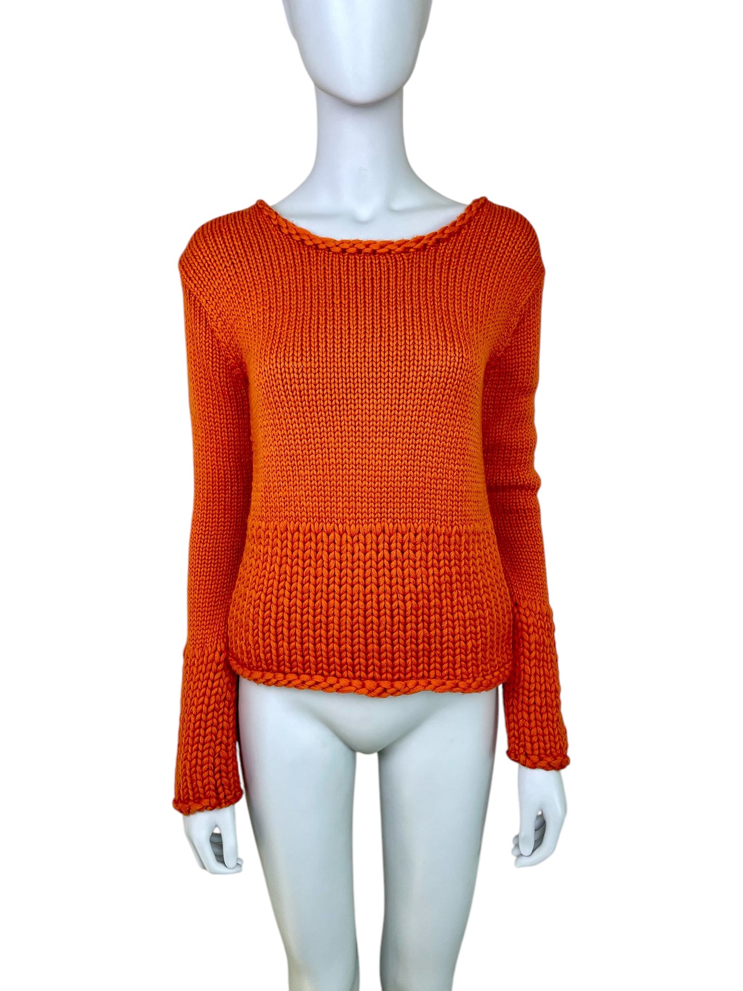 Alberta Ferretti Philosophy orange wool knitted sweater