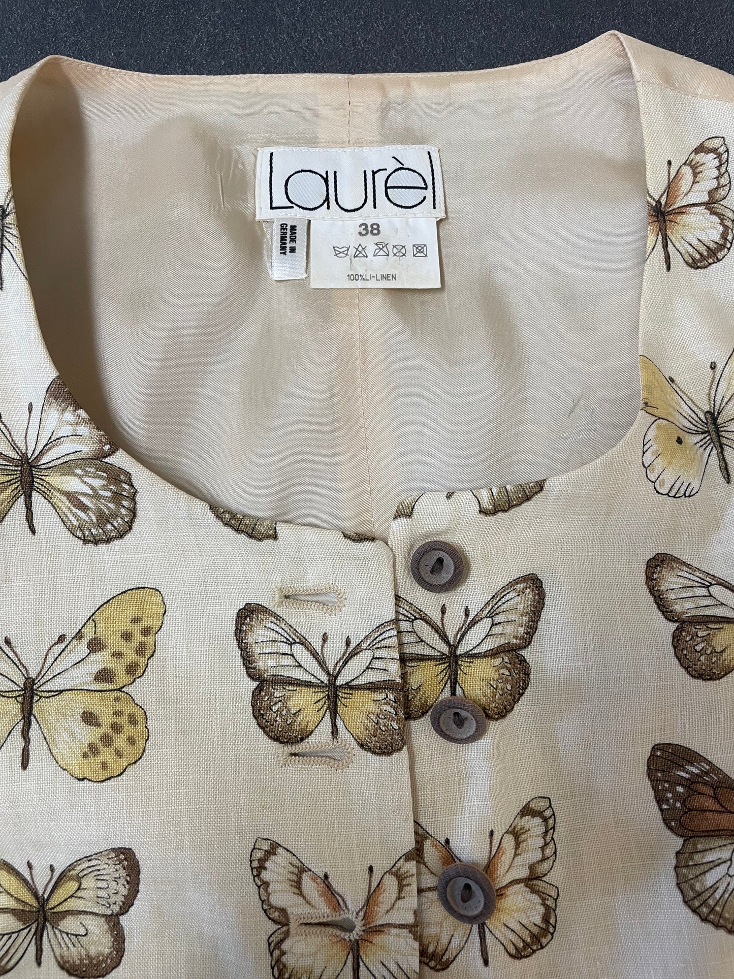 Laurel by Escada linen butterfly vest top