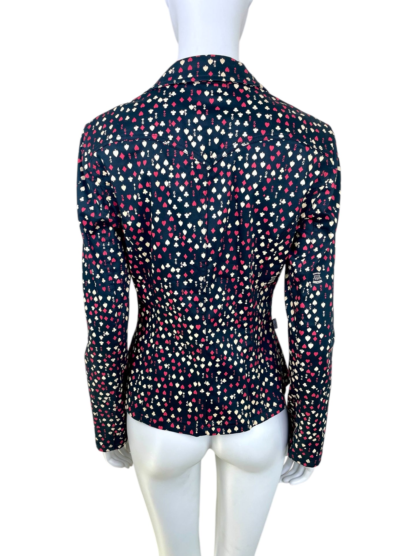 Moschino Jeans deadstock playing cards blazer jacket