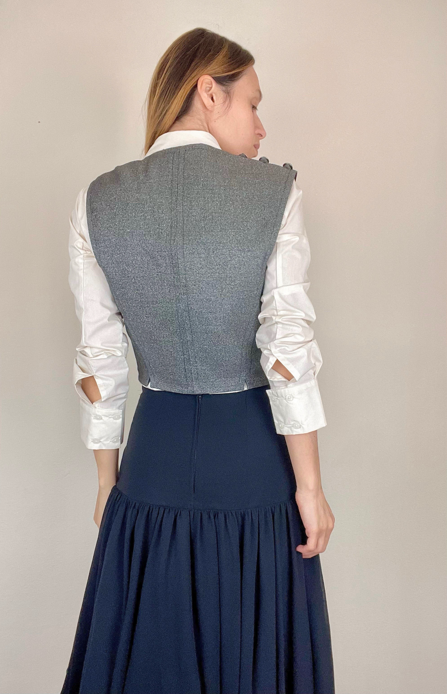 Lanvin by Claude Montana FW 1990 lamé sleeveless top