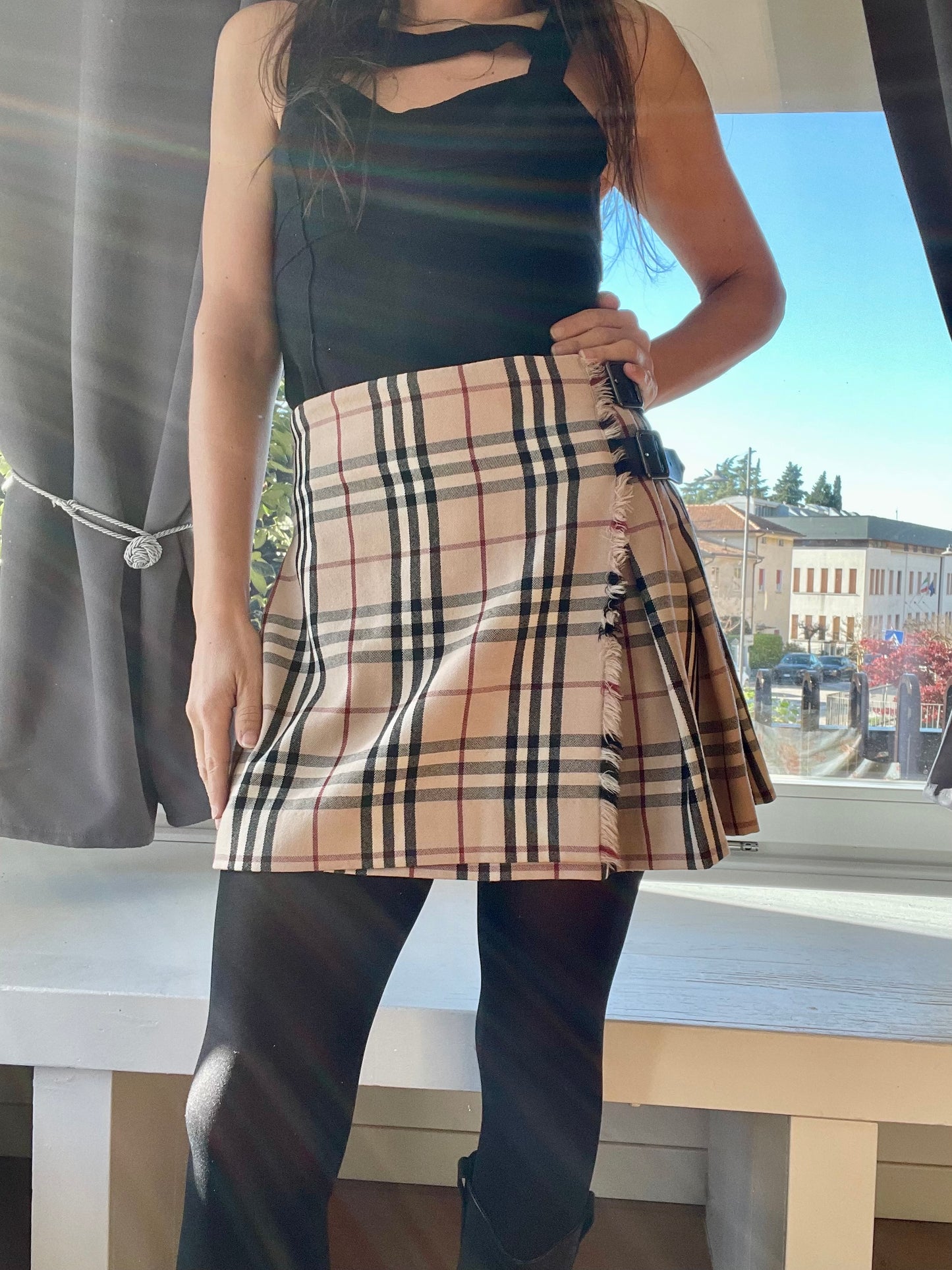 Burberry nova check mini skirt