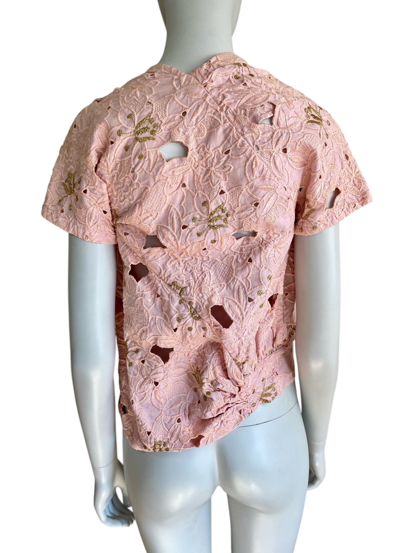 Dries Van Noten Spring Summer 2003 embroidered cut out wrap top