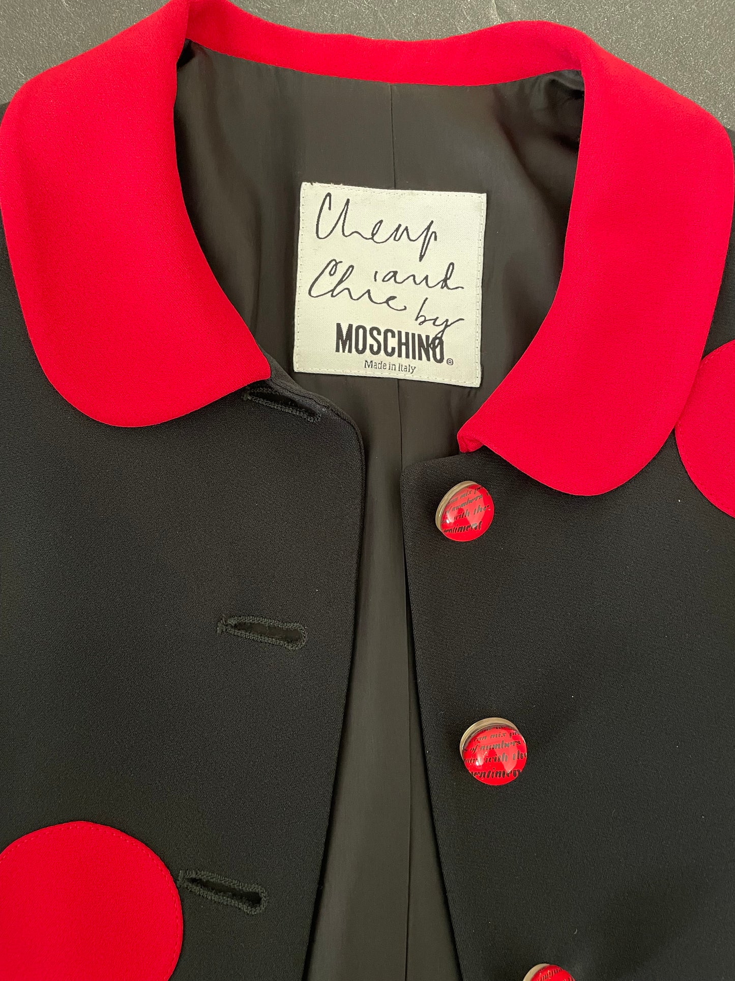 Moschino The Nanny Fran Fine circle polka dot blazer jacket