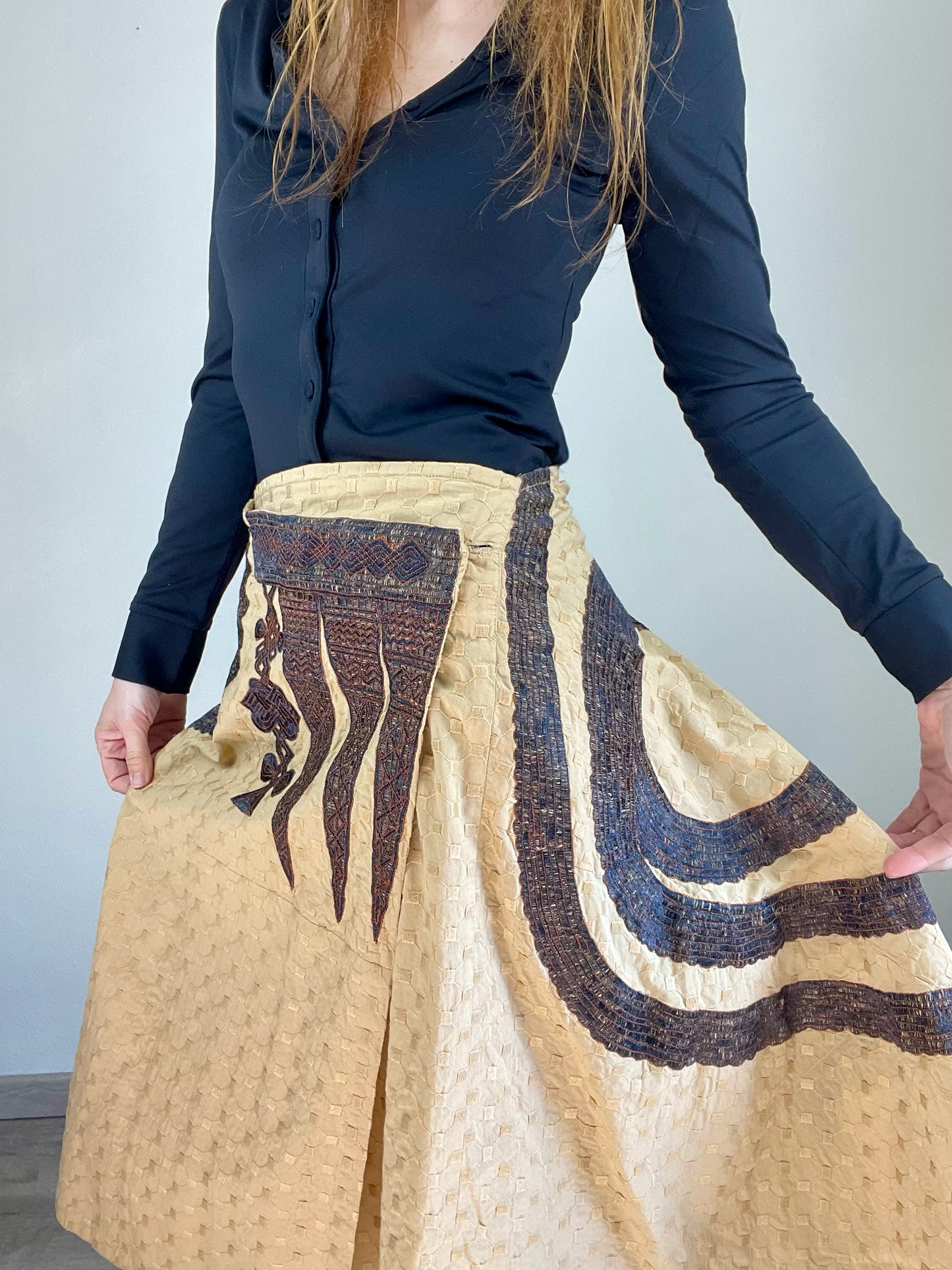 Dries Van Noten Spring Summer 2003 wrap asymmetrical skirt