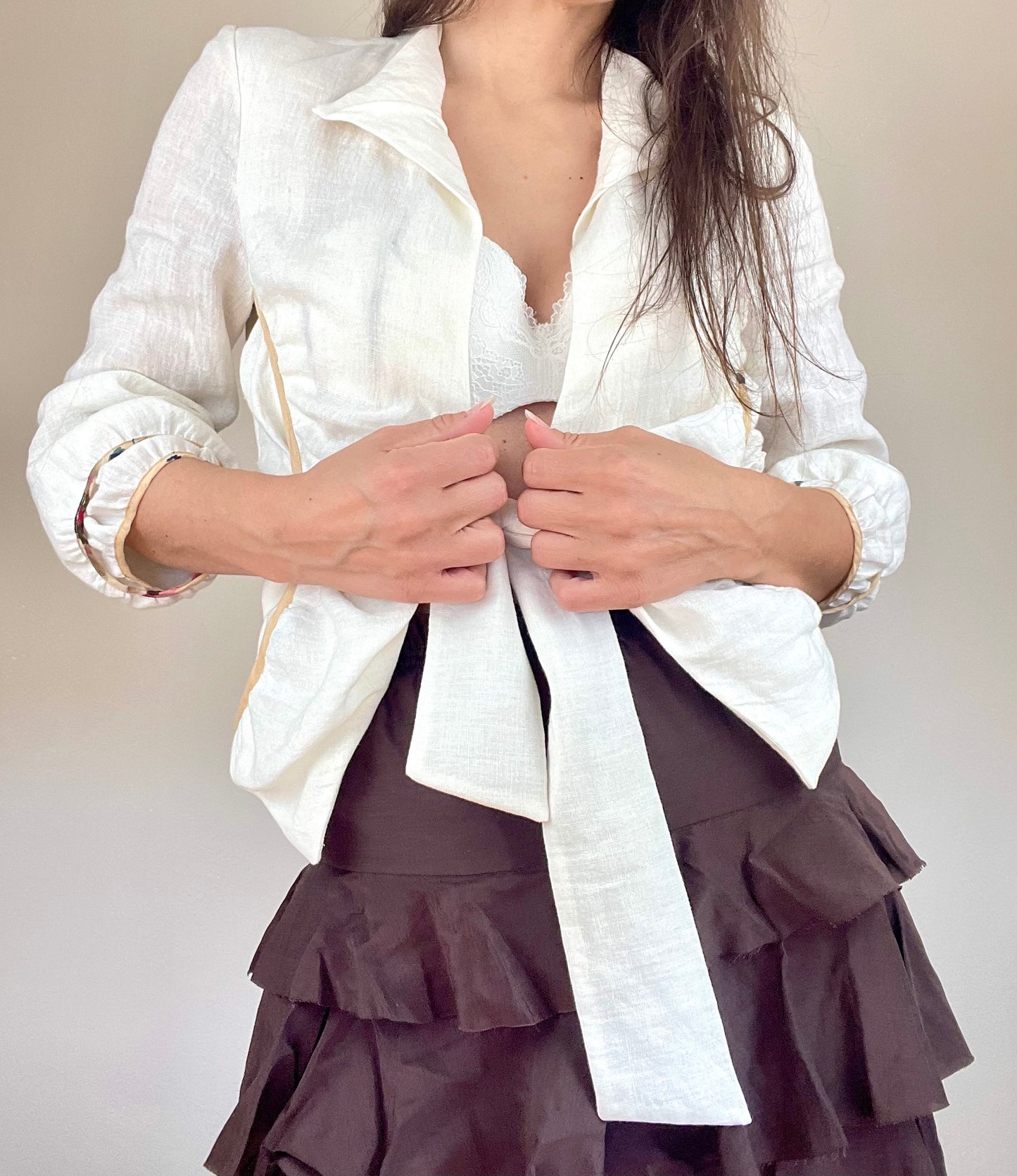 Marni Spring Summer 2003 cream linen jacket