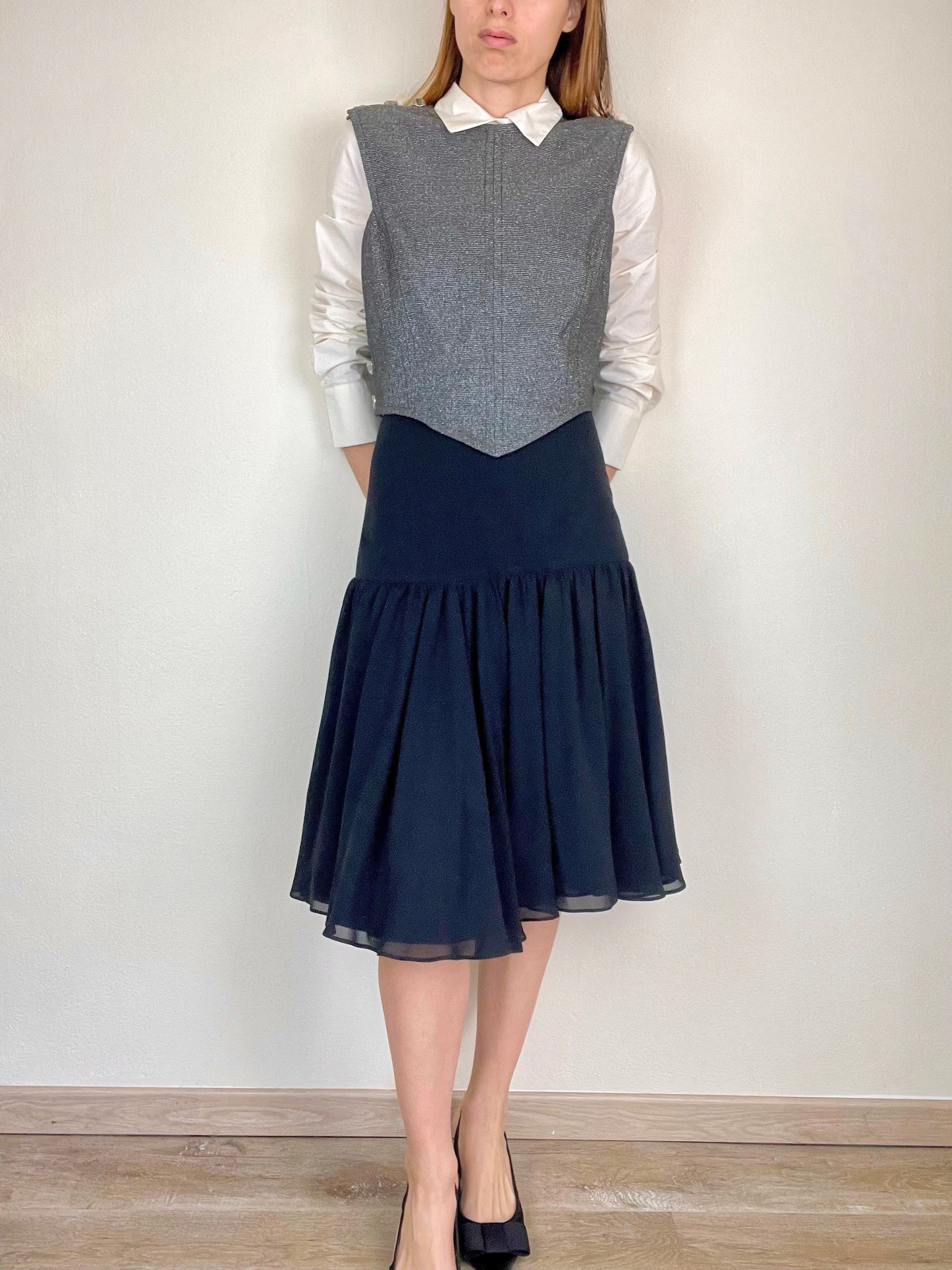 Lanvin by Claude Montana FW 1990 lamé sleeveless top
