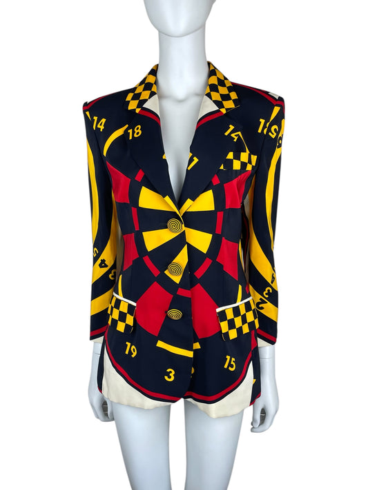 Moschino Cheap and Chic dart board blazer jacket