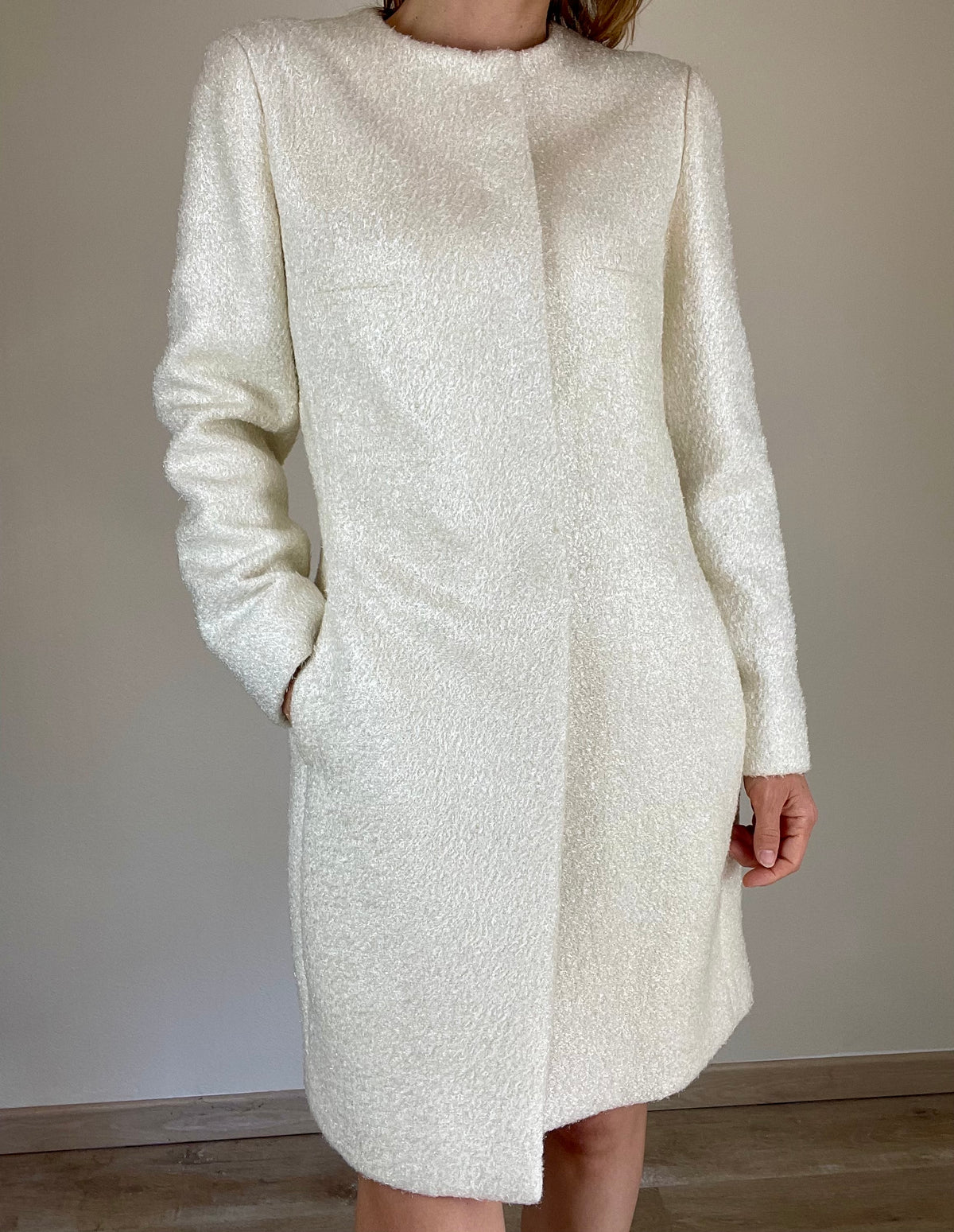 Prada Fall Winter 1998 ivory overcoat