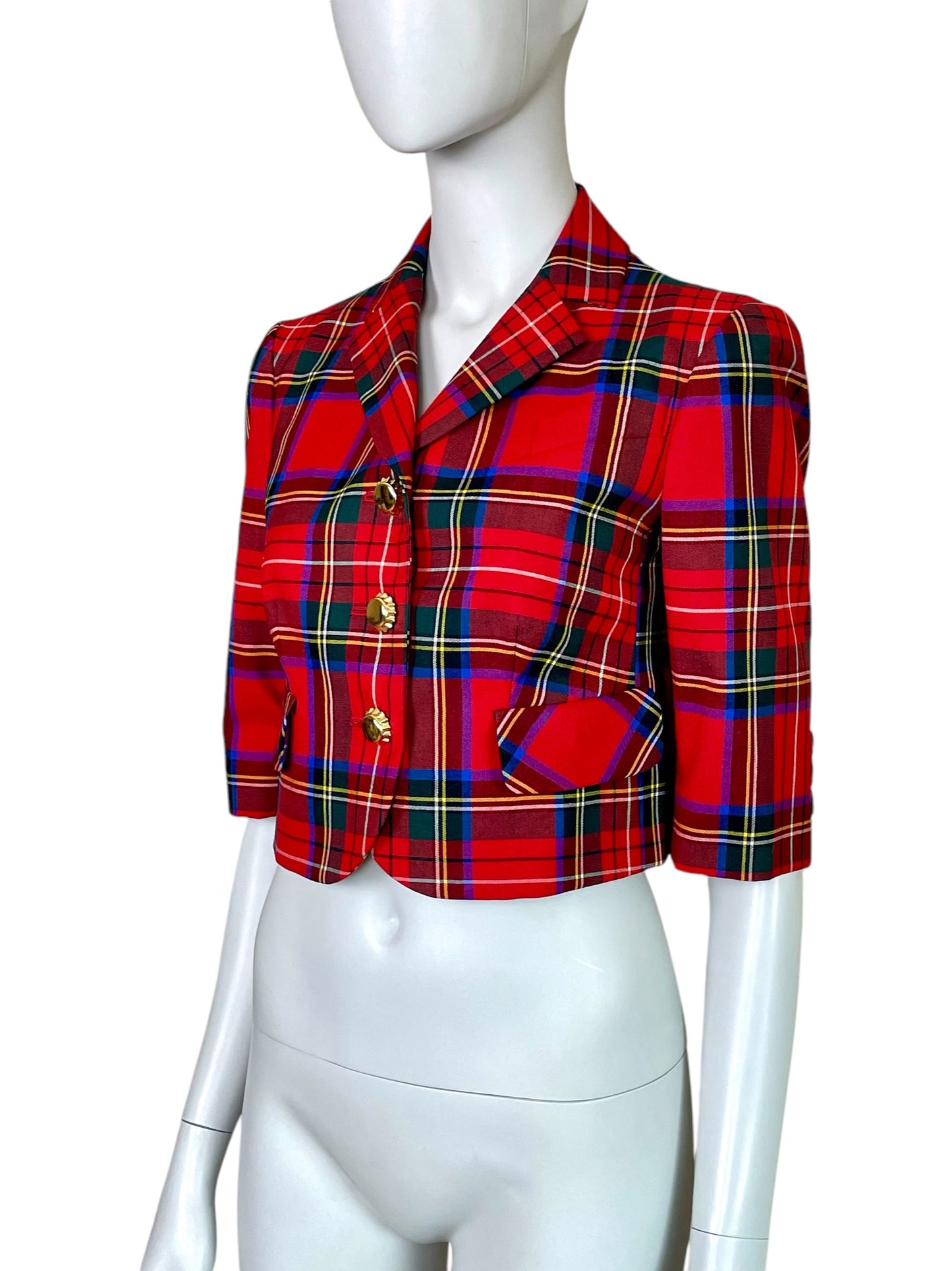 Moschino Cheap and Chic plaid cropped jacket