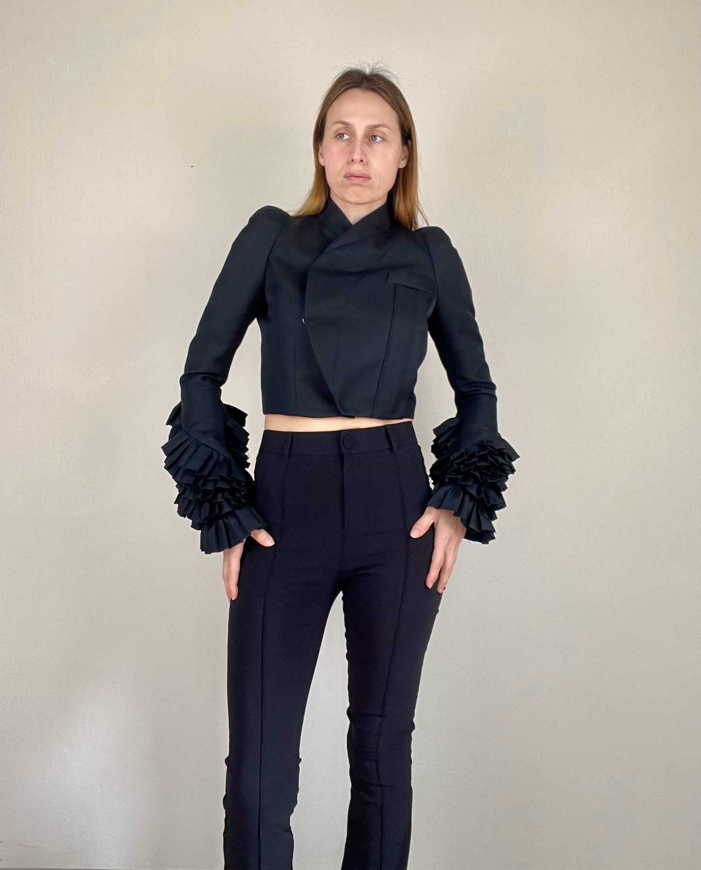 Givenchy Fall Winter 2008 black cropped jacket