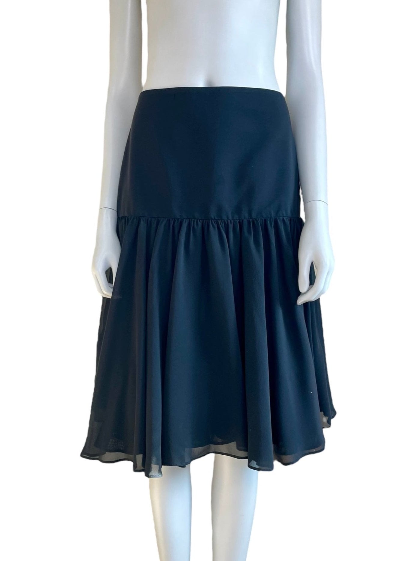 Blumarine silk pleated skirt