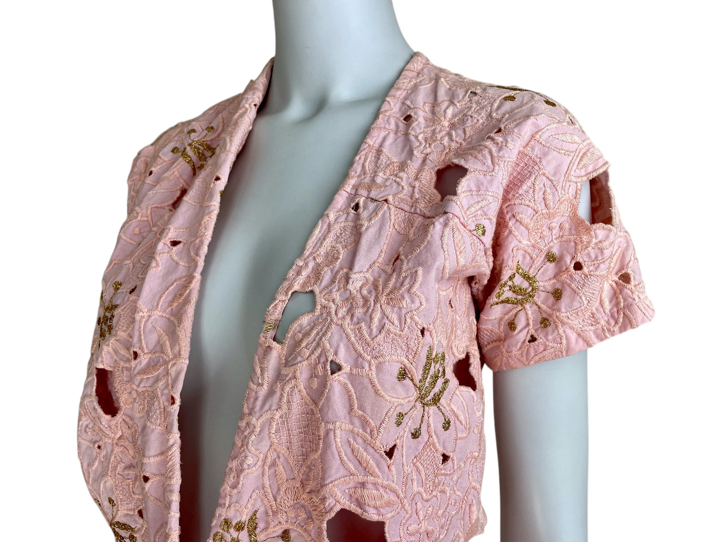 Dries Van Noten Spring Summer 2003 embroidered cut out wrap top