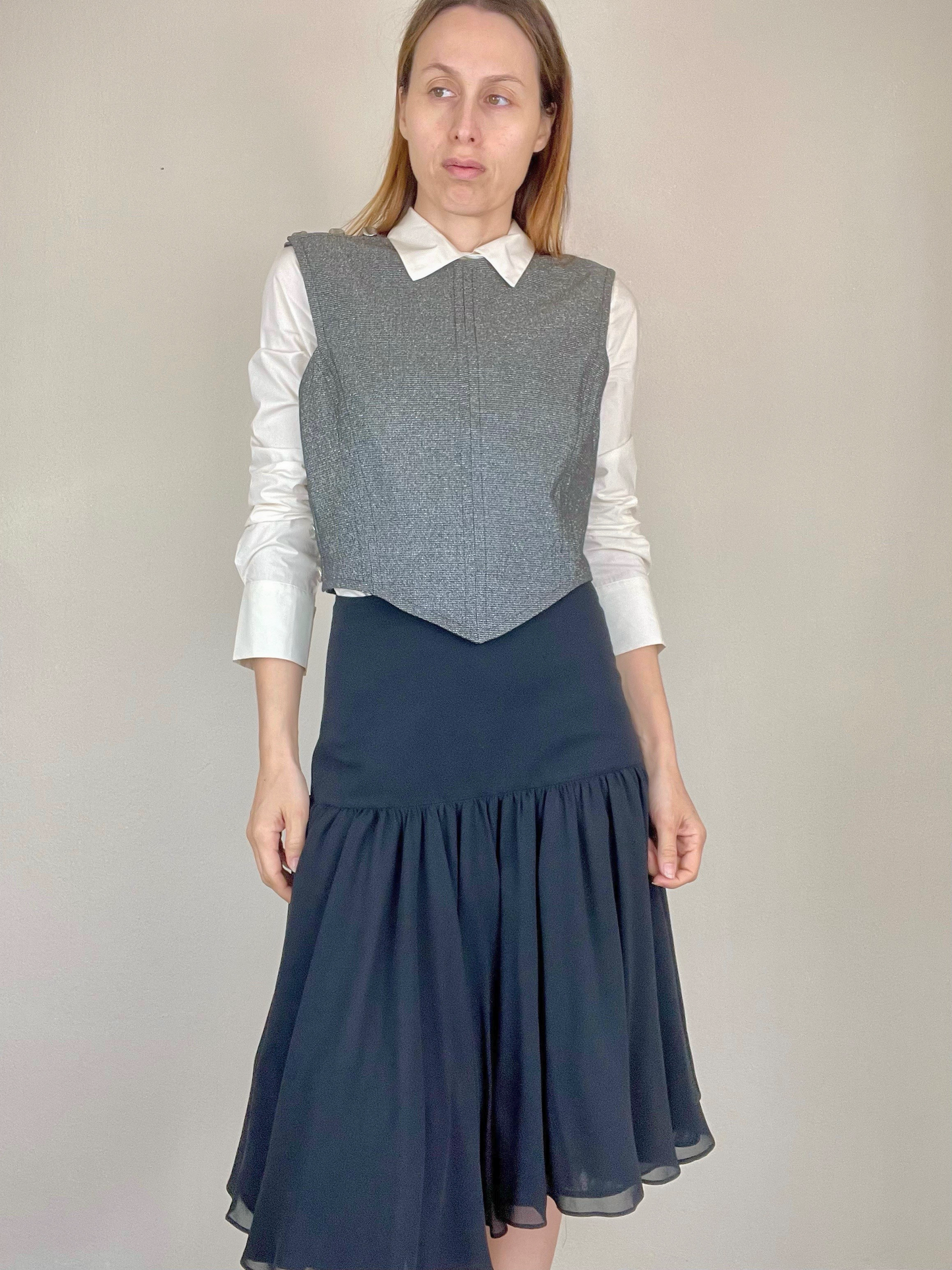 Lanvin by Claude Montana FW 1990 lamé sleeveless top