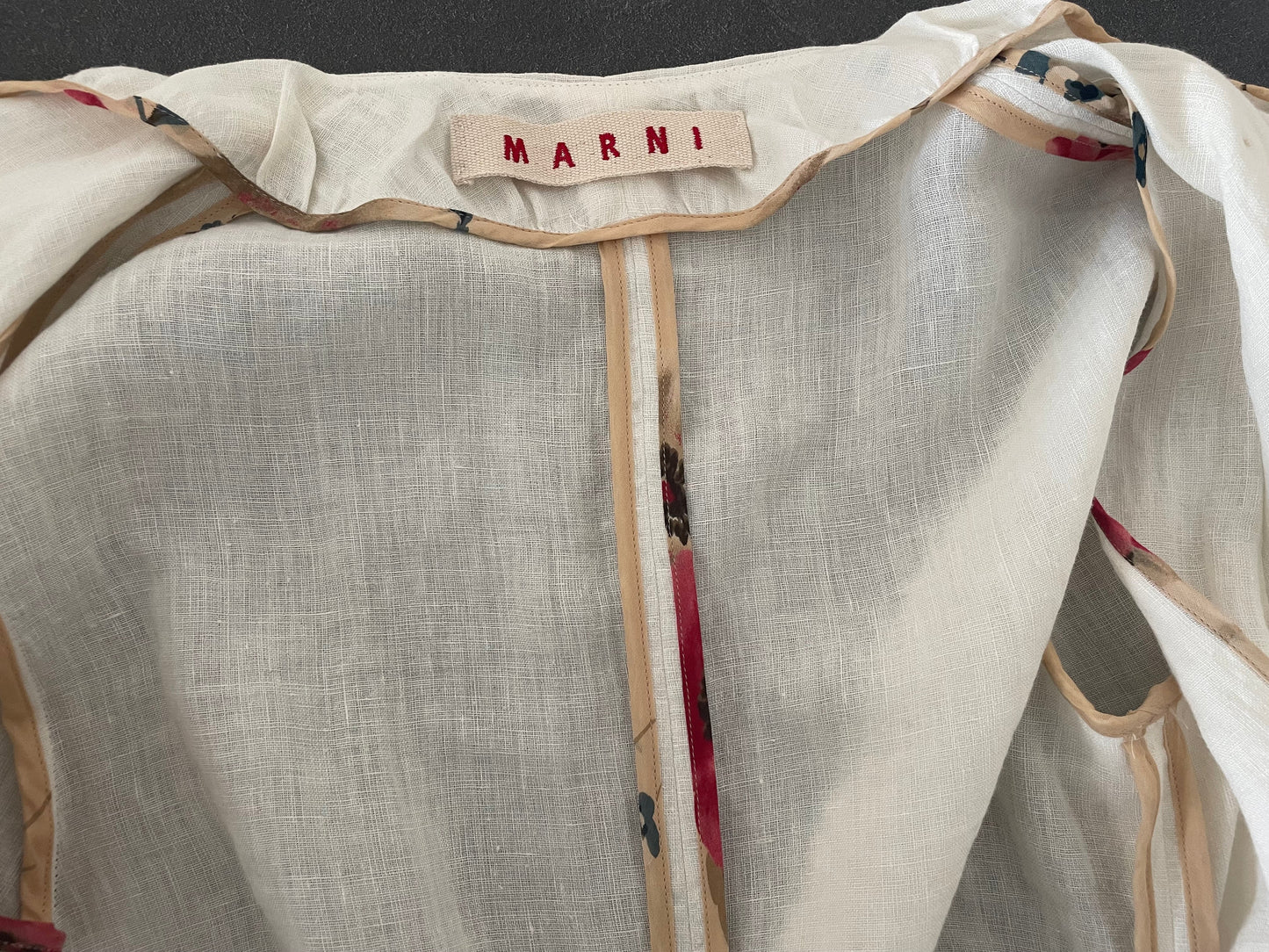 Marni Spring Summer 2003 cream linen jacket
