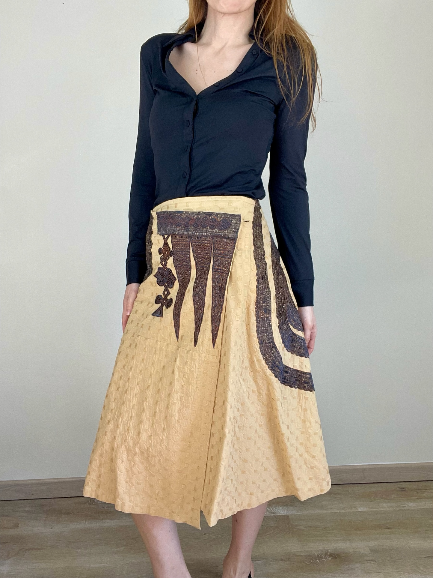 Dries Van Noten Spring Summer 2003 wrap asymmetrical skirt