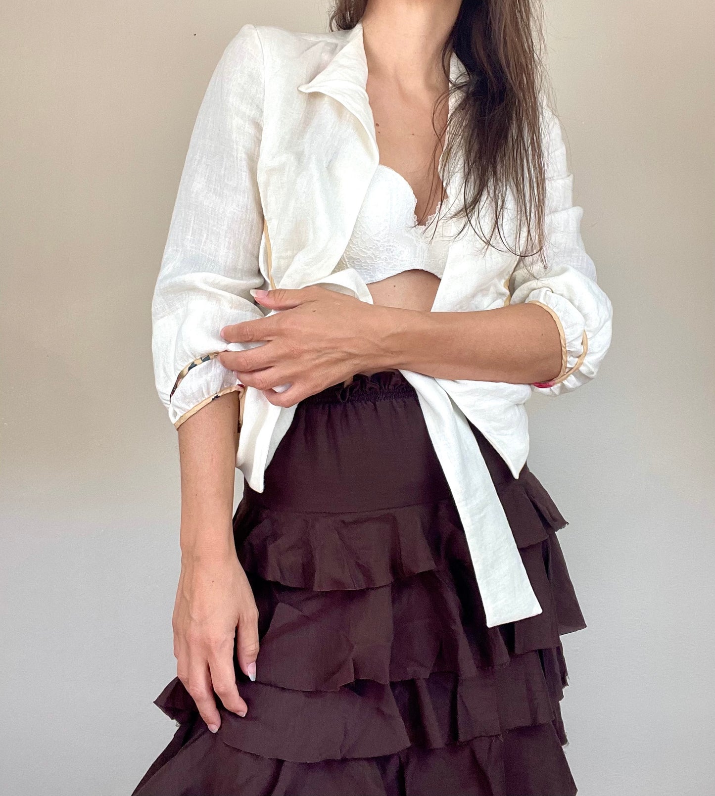 Marni Spring Summer 2003 cream linen jacket