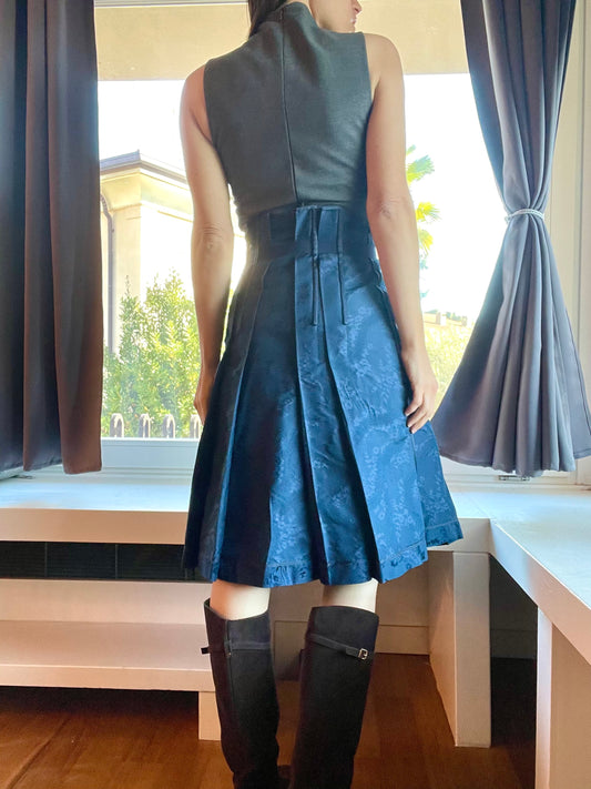 Prada silk jacquard corset skirt