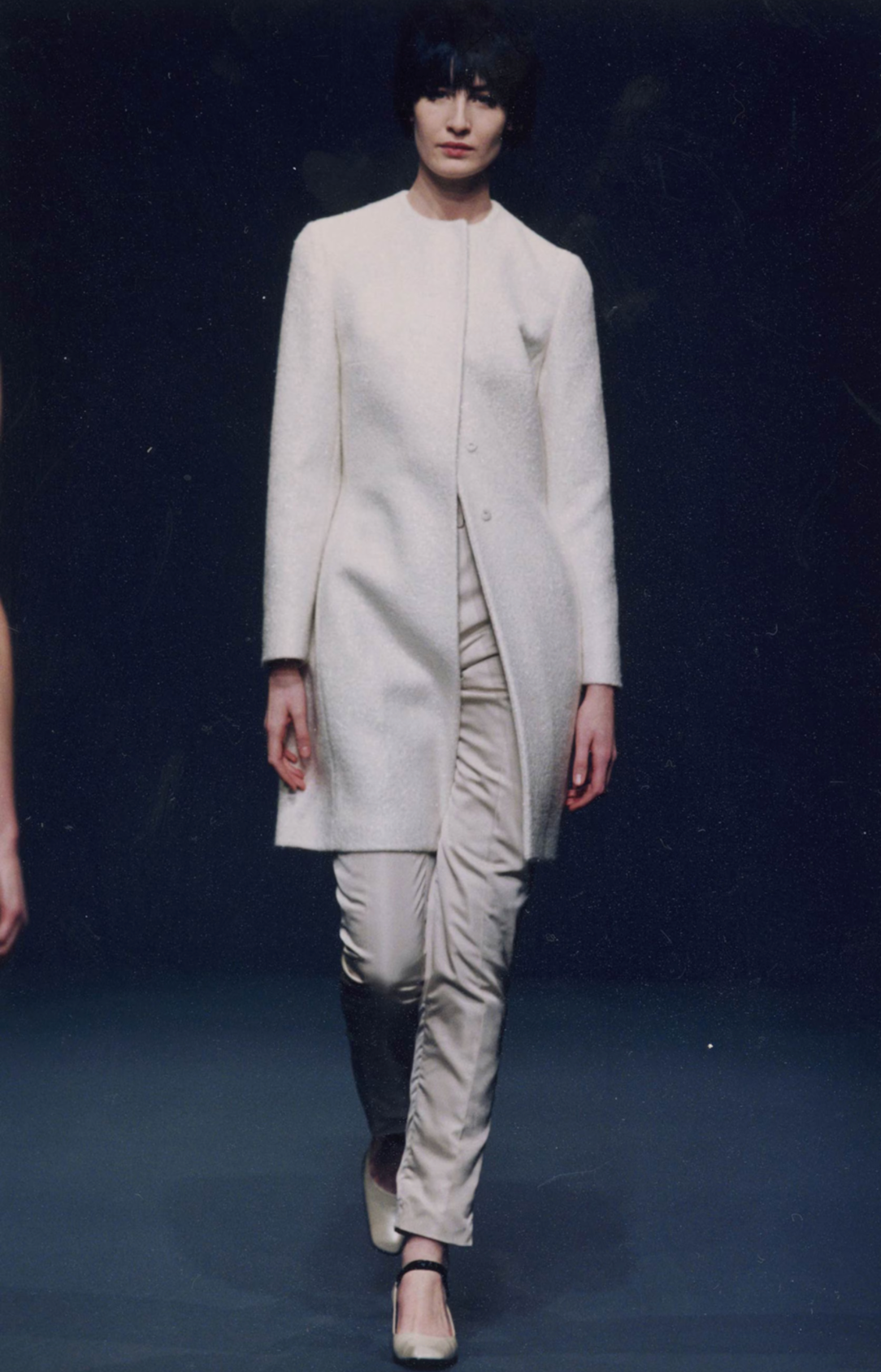Prada Fall Winter 1998 ivory overcoat