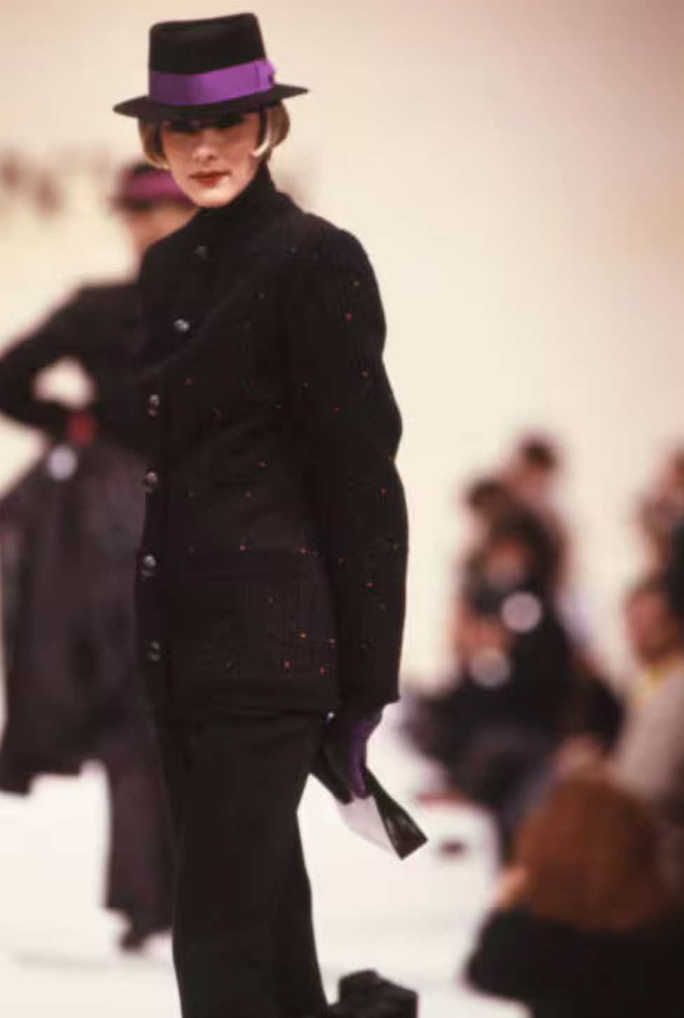 Lanvin by Maryll Lanvin Fall Winter 1989 ribbed blazer jacket