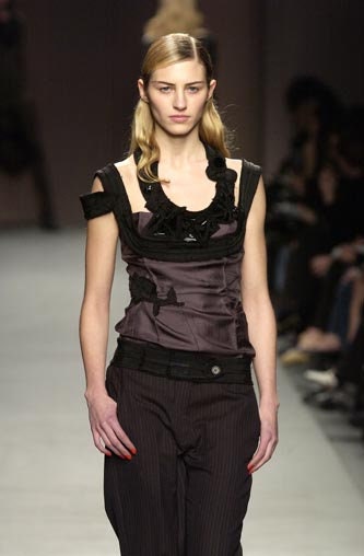 Prada FW 2003 embroidered sleeveless top