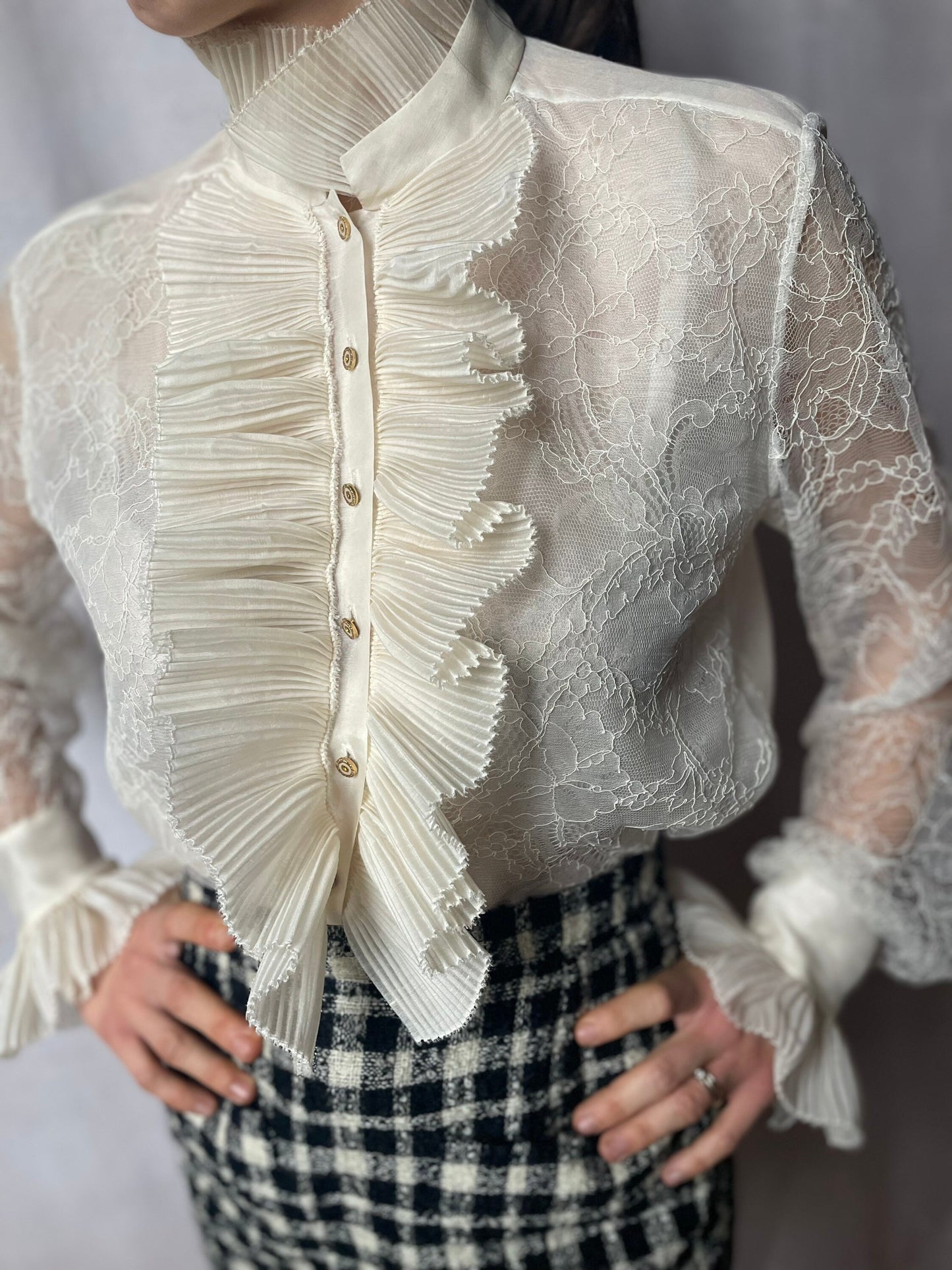 Oscar de la Renta ruffled shirt