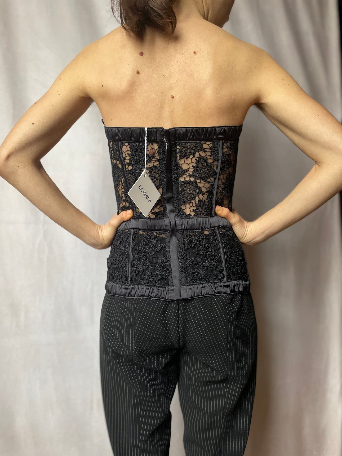 La Perla iconic deadstock lace boned bustier corset