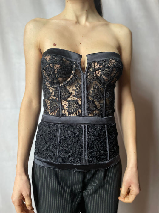 La Perla iconic deadstock lace boned bustier corset