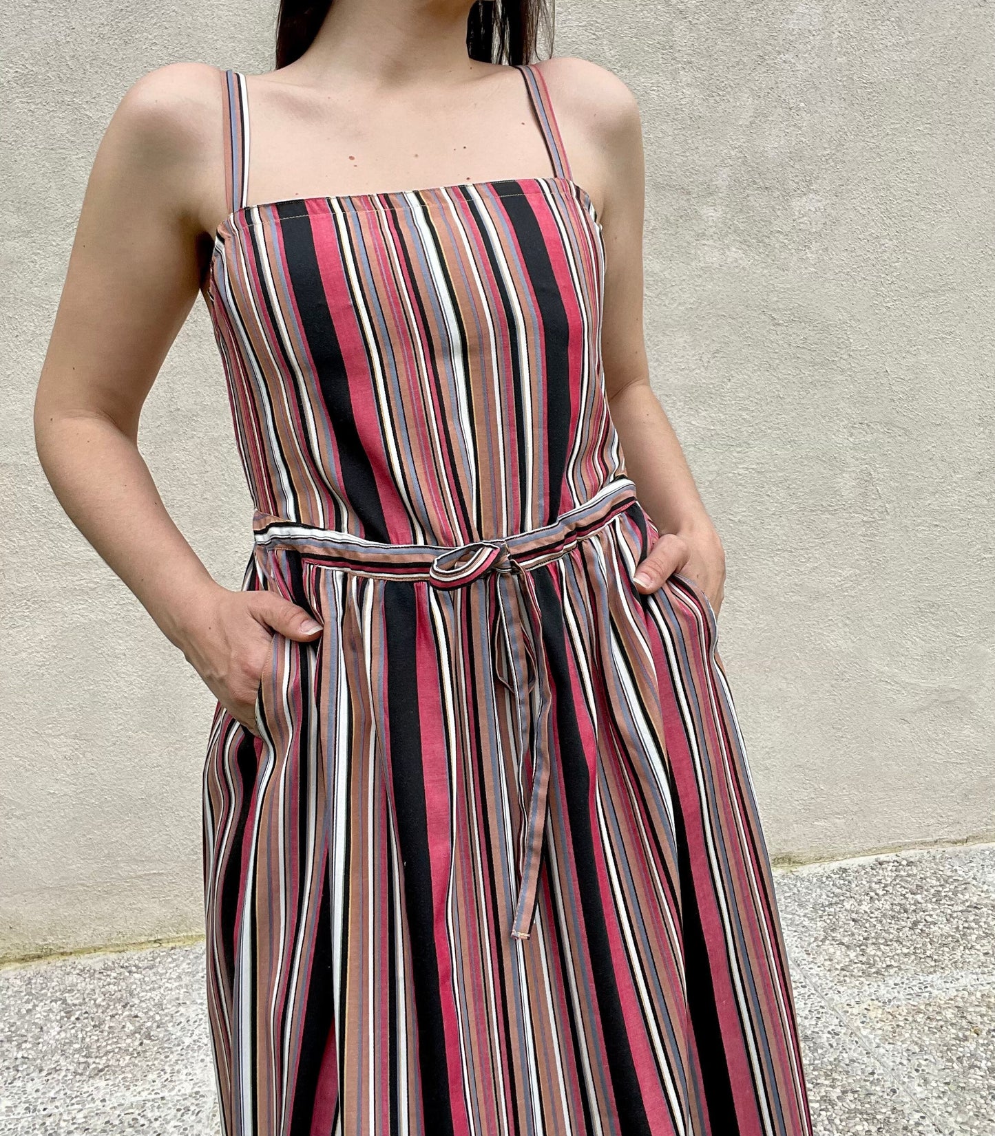 Cacharel striped sleeveless dress