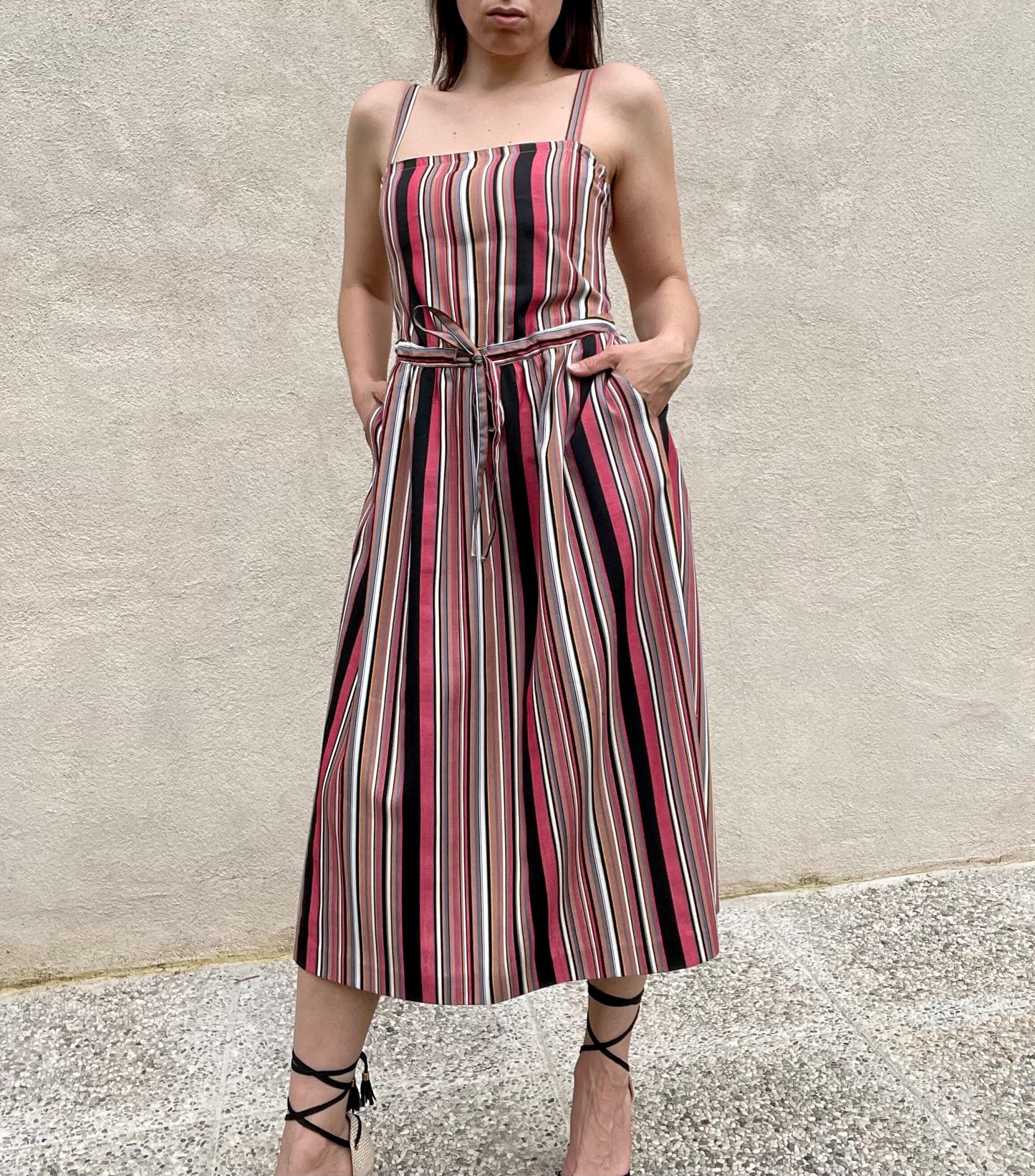 Cacharel striped sleeveless dress