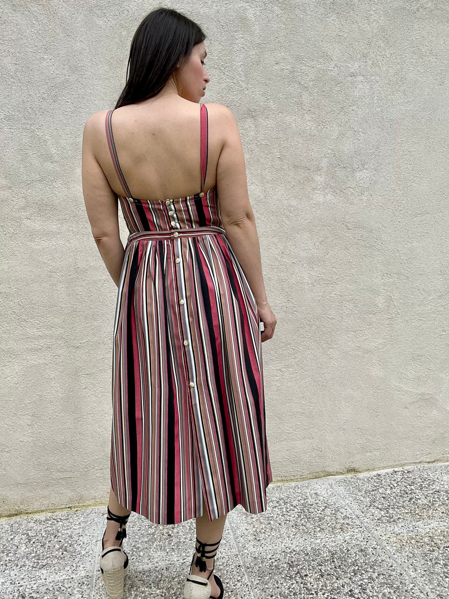 Cacharel striped sleeveless dress