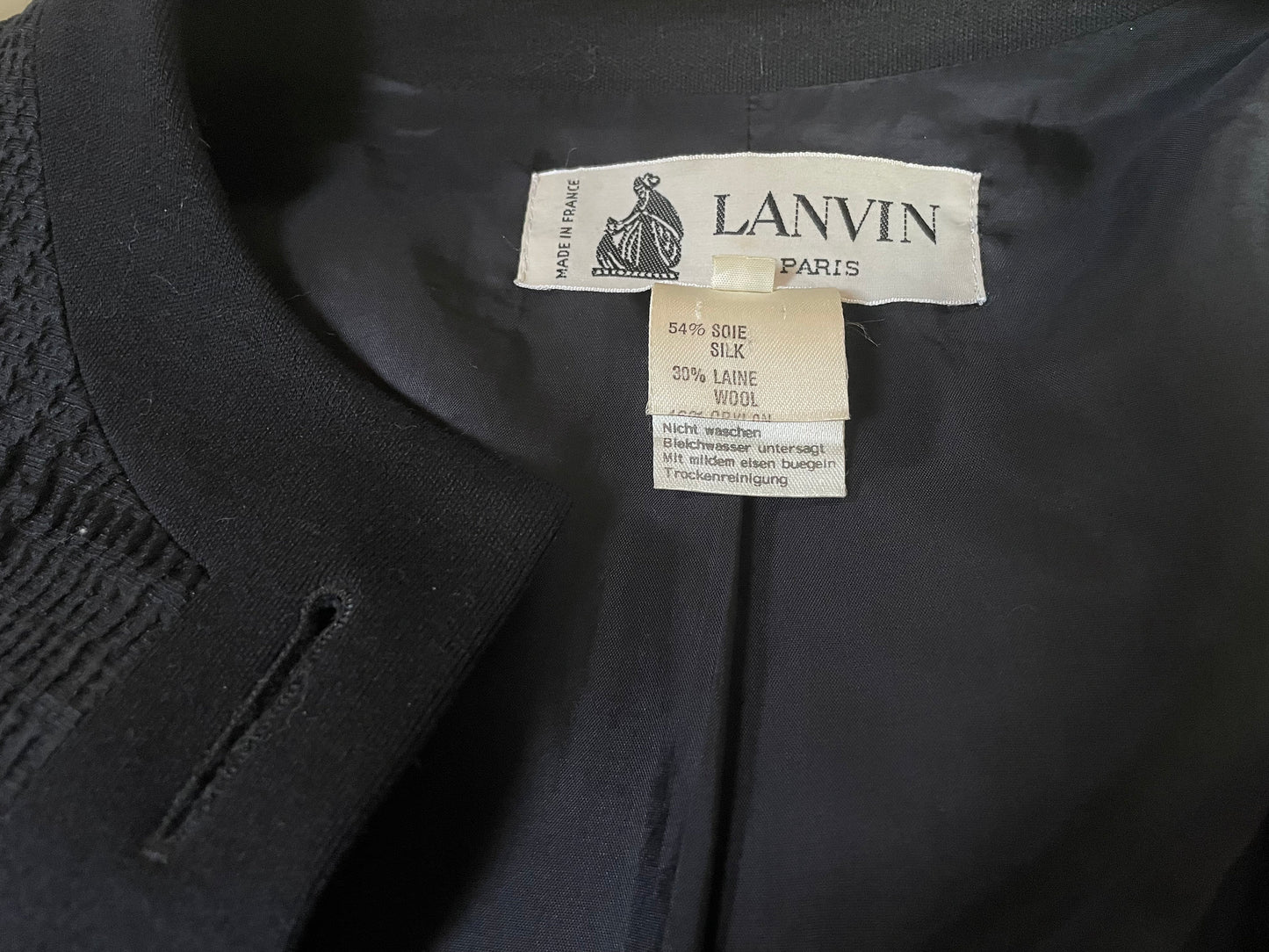 Lanvin by Maryll Lanvin Fall Winter 1989 ribbed blazer jacket