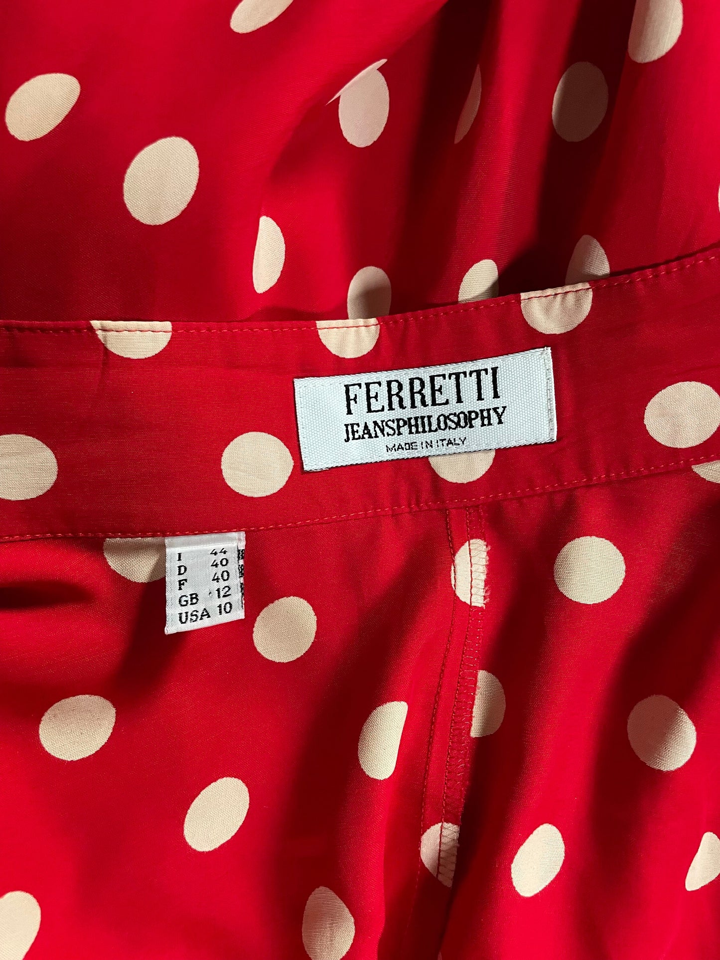 Alberta Ferretti polka dot asymmetrical skirt