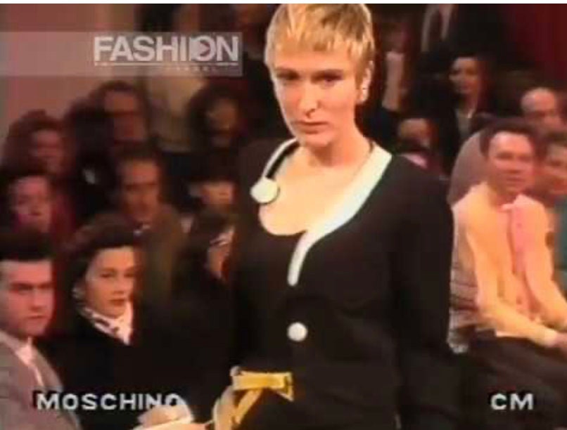 Moschino Couture 1989 iconic question mark dress