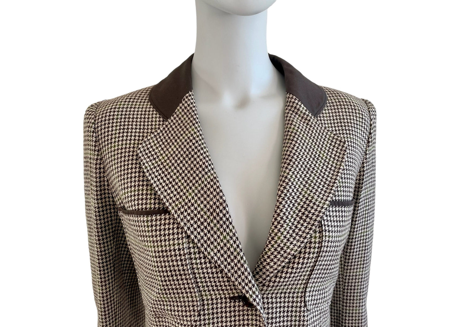 Yves Saint Laurent houndstooth blazer jacket