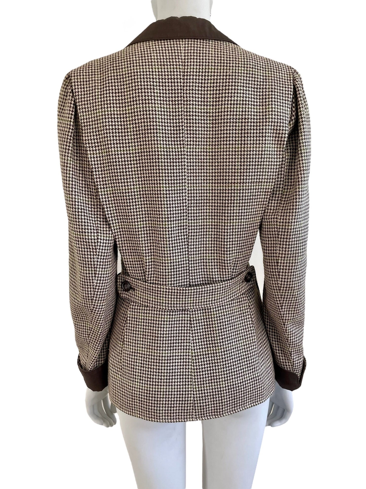 Yves Saint Laurent houndstooth blazer jacket