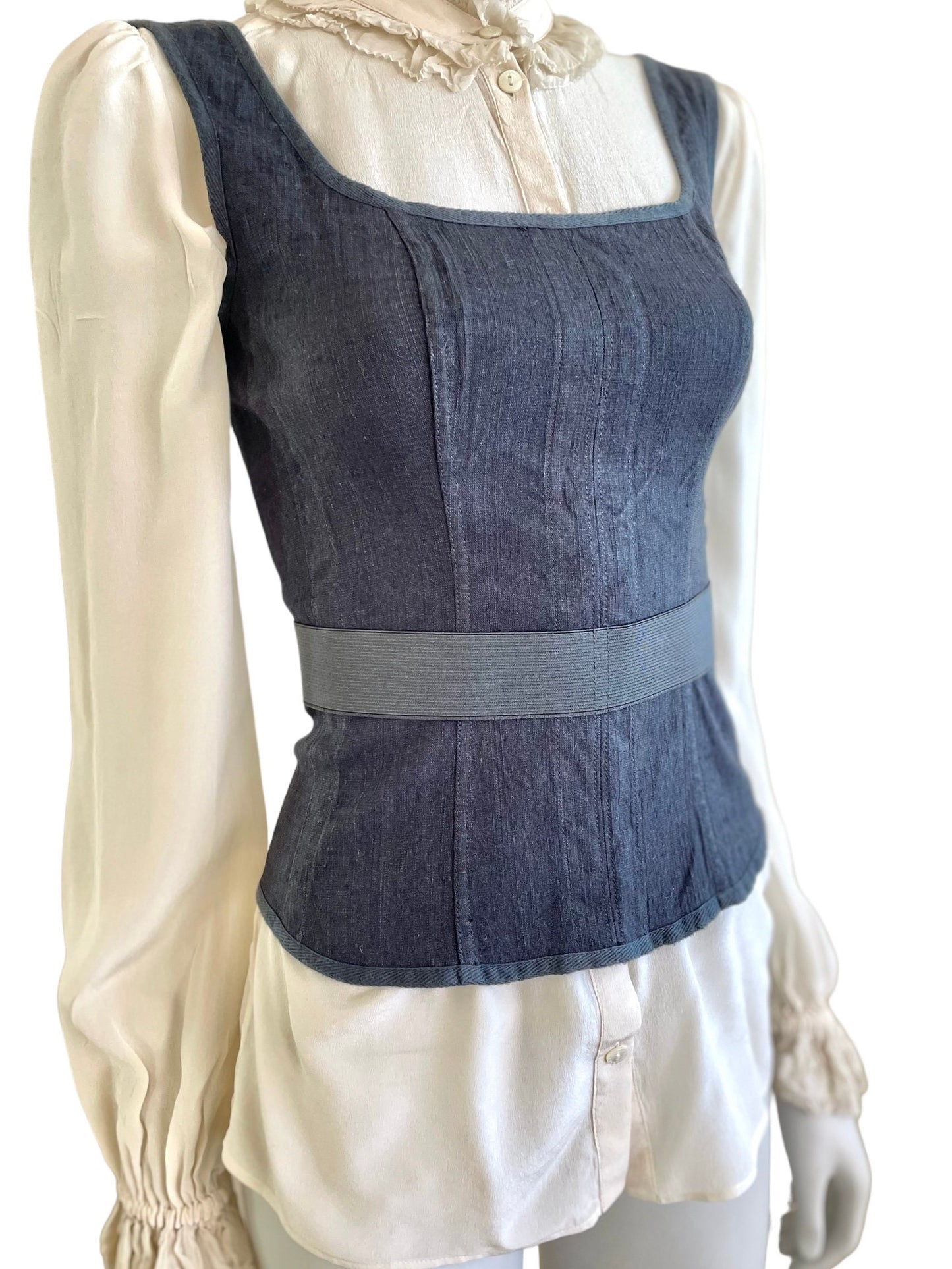 Plein Sud belted corset top