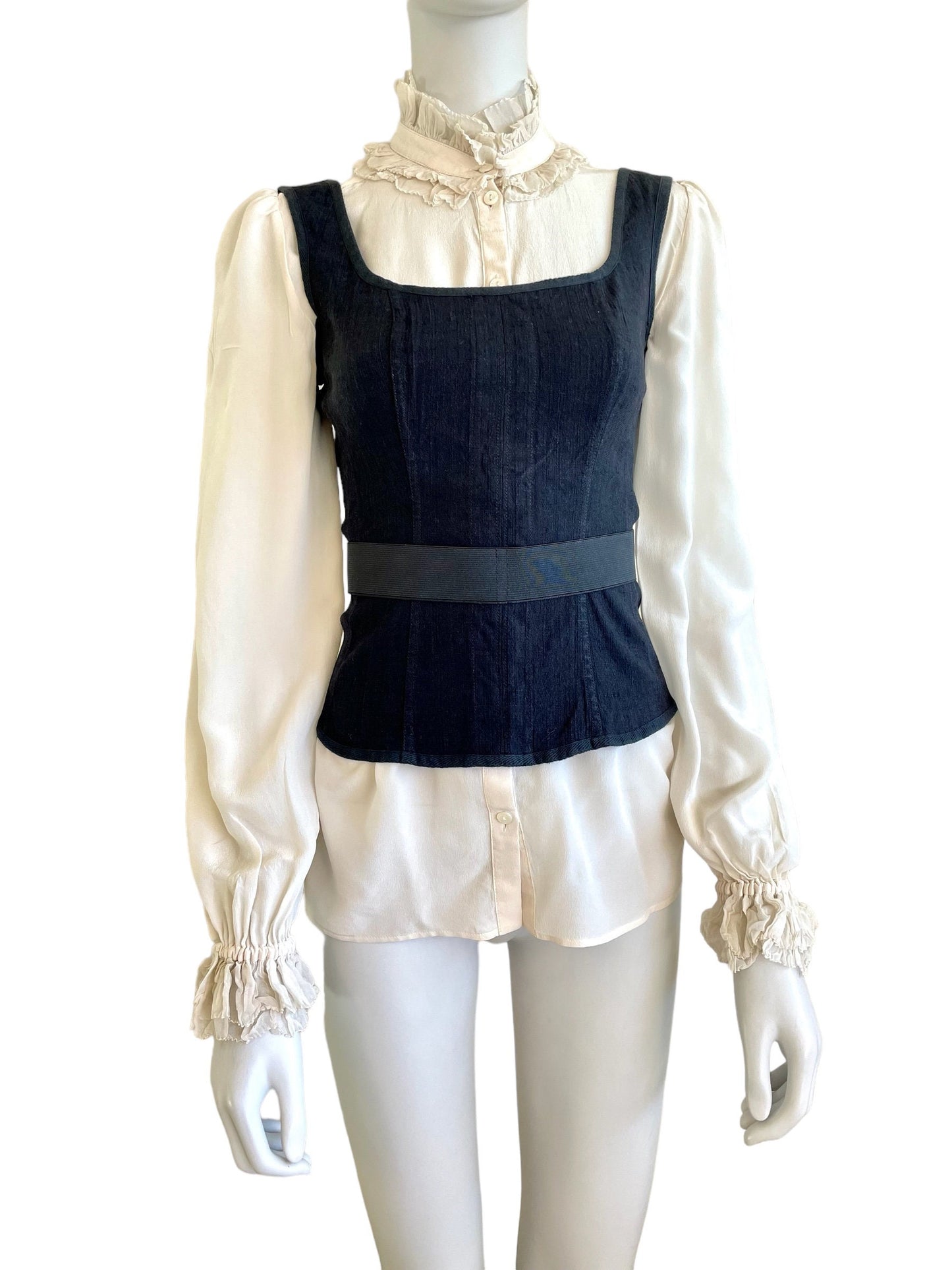 Plein Sud belted corset top