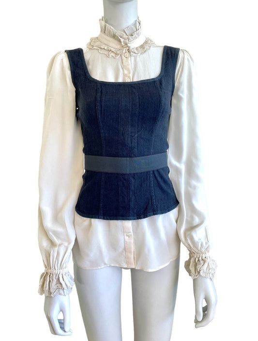 Plein Sud belted corset top