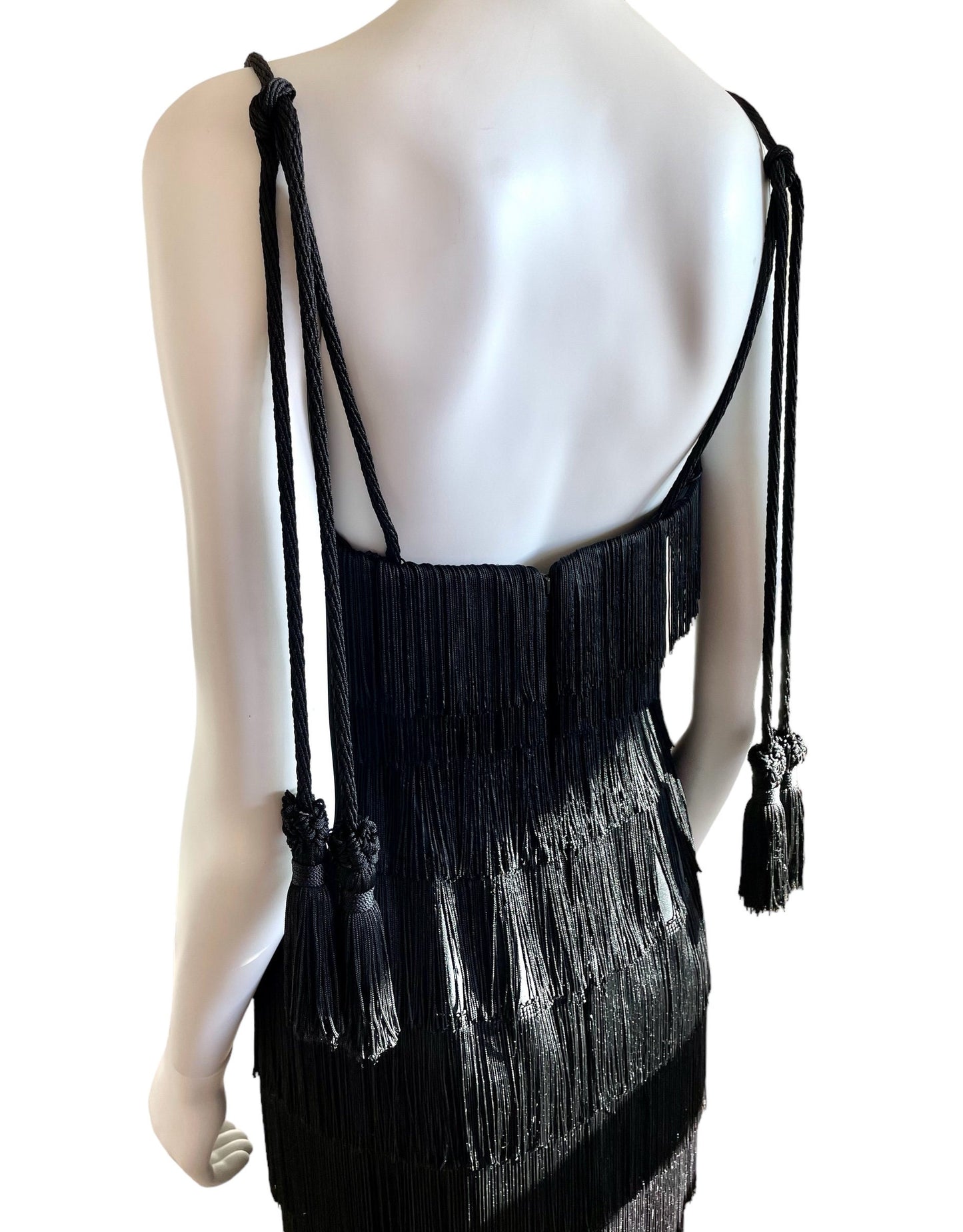 Moschino Couture fringe flapper dress