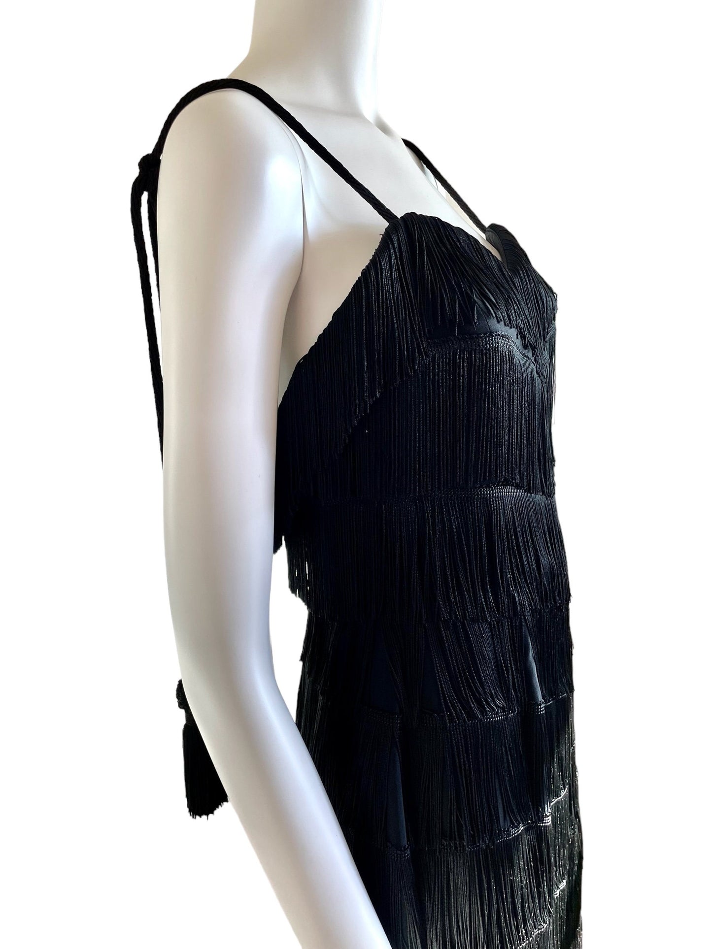 Moschino Couture fringe flapper dress